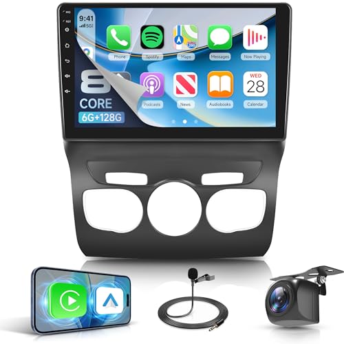 6G+128G 8 Core Android Car Radio for Citroën C4 DS4 C4L 2013-2017, 10 Inch Screen Car Radio co Carplay Android Car Wireless FM/RDS/EQ/DSP WiFi GPS Bluetooth 360° Panoramic Rear View Camera