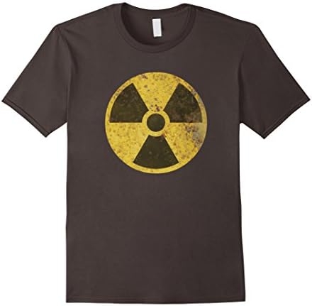 Mens Biohazard Radioactive Symbol Old Vintage Rusted Sign T-shirt XL Asphalt