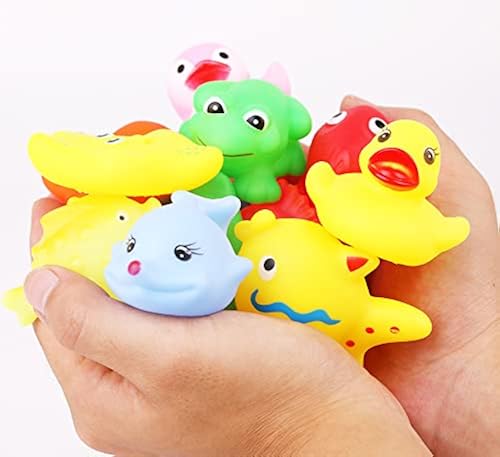 18 PCS Preschool Bath Toys Set for Toddlers Kids 1-3 2-4, Rubber Cute Sea  Animals, Rubber Duck Toy for Infants