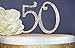 50 Cake Topper - Premium Gold Metal - 50th Birthday or Golden Anniversary Party Sparkly Rhinestone Decoration Makes a Great Centerpiece - Now Protected in a Box