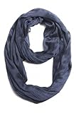 Plum Feathers Light Weight Silky Scrunch Infinity Loop Silk Cotton Scarf