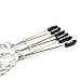 Nip ple Clamps Adjustable Tweezer with Chain Accessories Three Head Clip (Three Head)