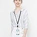 Polyester ID Lanyard (5 Pack) - 20 Inch Flat with Retractable Badge Reel and Vertical Name Badge Holder for Offices, School, Driver Licence