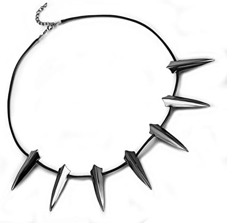 CARSINEL Marvel Comics “Black Panther” Wakanda King T'Challa Pendant Necklace (Black)