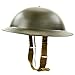 Original WWII Dated British Brodie Steel Helmet in OD Green - Genuine WW2