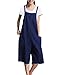 StyleDome Women's Strappy Sleeveless Wide Leg Denim Look Pants Playsuits Pockets Jumpsuit Casual Overalls Rompers