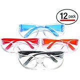 Ultimate UV Protection, Scratch Resistant Clear Lenses Safety Glasses, Pack of 12