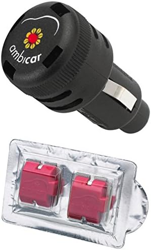 Ambicar RedFruits (Sweet & Fruity) Electric Car Air Freshener Diffuser, 34gm (Product of Spain)