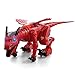 YARMOSHI Walking Dragon Robot Toy. Battery Operated, Moving Limbs, Music Playing with Colorful Glowing Lights Age 3+. (Red Dragon)
