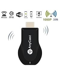 WiFi visualización Dongle, Wireless Dongle HDMI, 1080p Airplay Dongle Digital AV a HDMI conector para iOS Android Samsung iphone ipad, Soporte Espejo Miracast DLNA Airplay ezcast