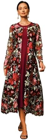 alex evenings women's sleeveless printed chiffon dress with shawl Regular
