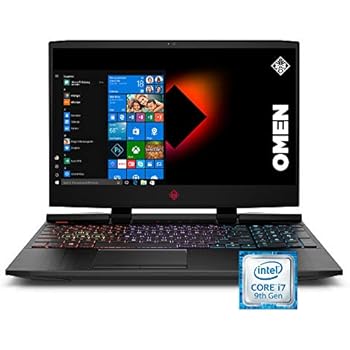OMEN by HP 2019 15-inch Gaming Laptop, 9th Gen Intel i7-9750H, NVIDIA GeForce RTX 2070 with Max-Q (8 GB), 16 GB RAM, 512 GB Solid-State Drive, VR Ready, Windows 10 Home (15-dc1060nr, Shadow Black)