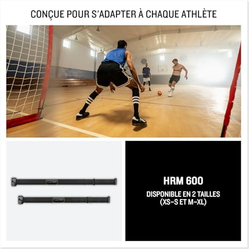 HRM-600, Moniteur de fréquence Cardiaque Haut de Gamme, VFC, dynamiques de Course, Pas, Calories, Vitesse, Distance, Enregistrement et synchronisation des données sans Montre, Taille M-XL