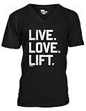 Live. Love. Lift. - Body Building, Gym Men's V-neck T-Shirt Tee