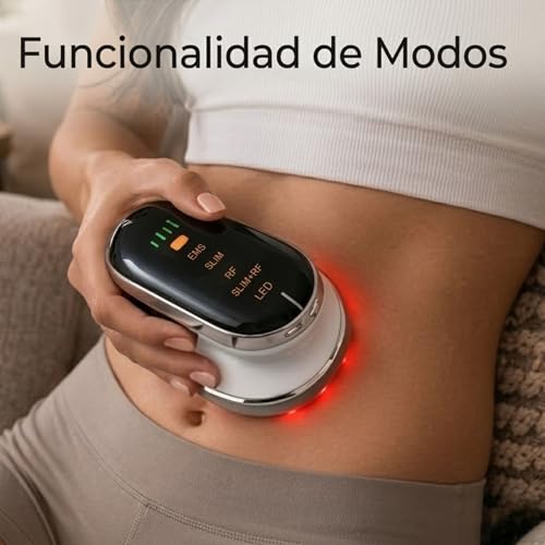 Radiofrequency Body – Anti-Cellullitic Reducing Massager – Professional Body Massager – Anti Sagging Machine with EMS Electrostimulation Technology and LED Lights