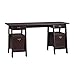 Sauder Stockbridge Executive Trestle Desk, Jamocha Wood finish