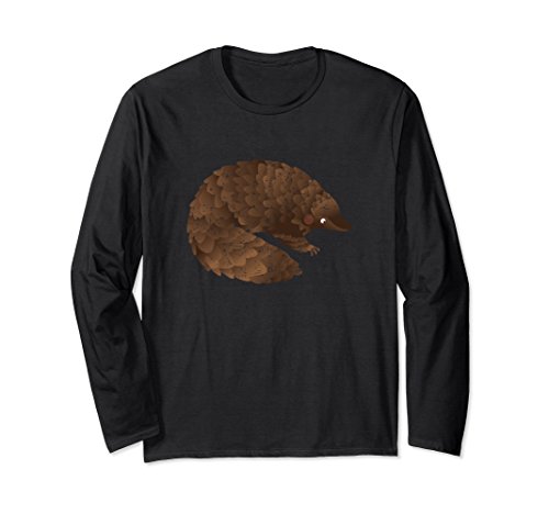 Unisex Vintage Style Pangolin Icon Long Sleeve Shirt Pangolin Gift 2XL Black