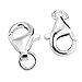 HooAMI 925 Stamped Sterling Silver Waterdrop Lobster Clasps with Jump Ring Jewelry Findings 11x6mm - 2pcs