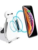 Baymax Wireless Car Charger Mount, Smart Automatic Clamping, 5W/7.5W/10W/15W Fast Charging Air Vent Phone Holder for All Qi-Enabled Devices