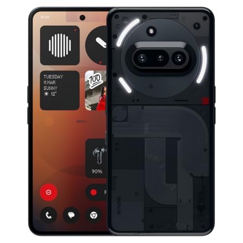 Phone (3a) 128 GB - Handy mit Essential Space, 50-MP-Hauptkamera, 32-MP-Frontkamera, 30-facher Ultra-Zoom, 8 GB RAM, Langer Akkulaufzeit und 6,77 Zoll Flexibles FHD+ AMOLED-Display - Schwarz