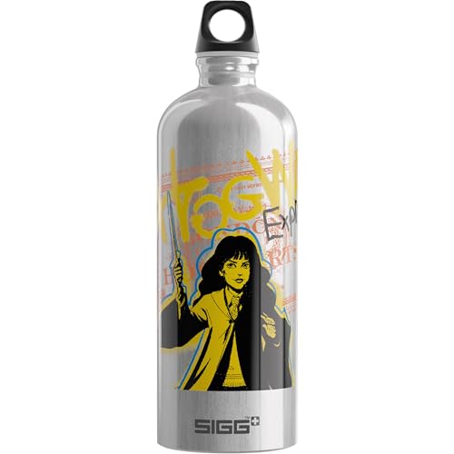 Sigg - Aluminium Water Bottle - Traveller Hogwarts Express - Swiss Made - Suitable for Carbonated Drinks - Leakproof - Lightweight - BPA-Free - Grey - 1L