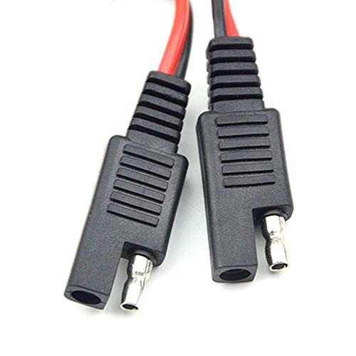 2PCS SAE 2Pin Automotive Extension Cable Quick Disconnect Extension Wire 18 AWG(3Feet+6Feet)