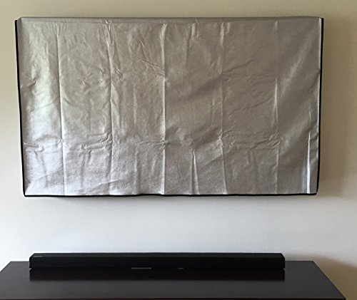 60'' Flat Screen TV - OUTDOOR Silver Cover, Water Resistant, Ideal for LCD and Plasma TV - 55''W x 4.25''H x 34.25''H