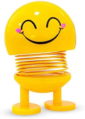 MK Smiley Spring Doll Cute Emoji Bobble Head Dolls Emotion Figure Funny Smiley FACE Spring CAR Decoration for CAR Interior Dashboard Expression Pack Toys CAR Ornaments Bounce Toys (1)