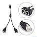 RJ45 Network Splitter Adapter Cable, RJ45 1 Male to 2 Female Socket Port LAN Ethernet Network Splitter Y Adapter Cable Compatible Cat5, Cat5e, Cat6, Cat7(Black-1 to 2)