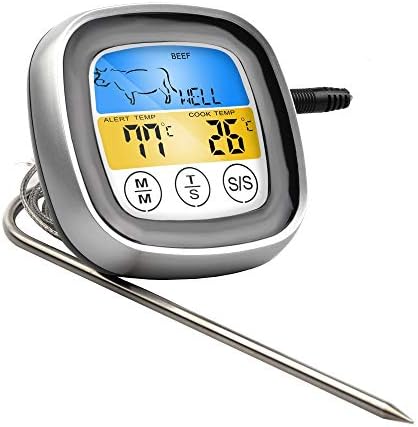 Meat Thermometer, CyanCloud Instant Read Food Thermometer Digital Cooking Thermometer for Oven, Kitchen, Grilling, Smoker with Timer Alert