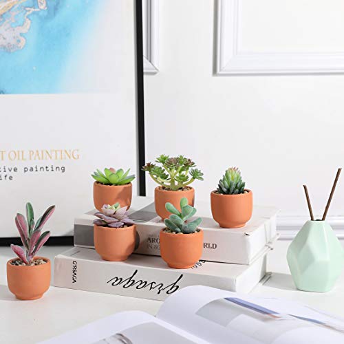 Veryhome Faux Succulent Plants Artificial Potted Small Fake Plants