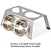 PetFusion Elevated Dog Bowls in Premium Anodized Aluminum Stand (Tall 8
