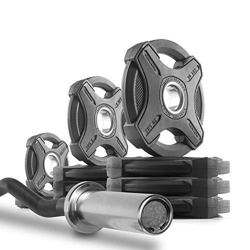 Buy XMark Olympic EZ Curl Bar with Optional Texas Star, Signature, or