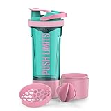Artoid Mode 24oz Motivational Workout Sports Protein Shaker Mixer Bottle with Storage Container, Smoothie Cup with Shaker Balls & Mixing Grids BPA Free