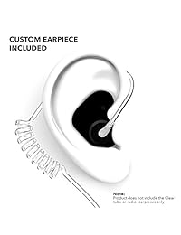 Decibullz Adaptadores de radio de seguridad, moldeado personalizado thermo-fit auriculares diseñado para tubo acústico transparente radios