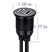 ShineKee 3ft Black USB 3.0 HDMI Flush Mount Car Truck Boat Motorcycle Cable, 2 Ports, Superspeed Data Transfer, Compatible with Personal Computer