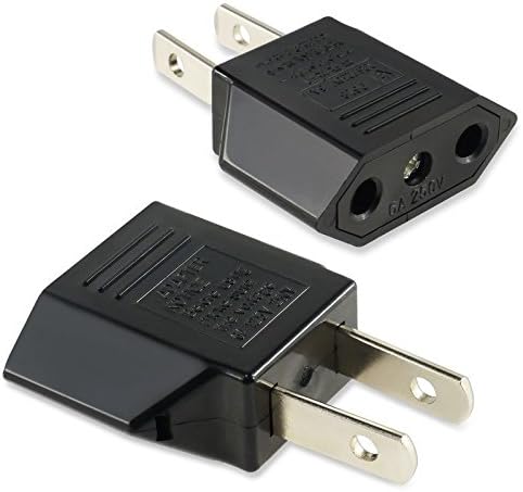 Focuslife 2X Euro EU to US USA Travel Power Adapter Converter Wall Plug