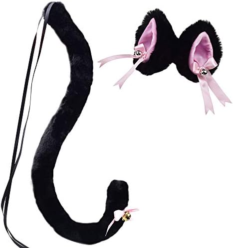 Cosplay Costume Party Fox Cat Ears Hair Clips Hairband Tail Bell Cosplay Accessories