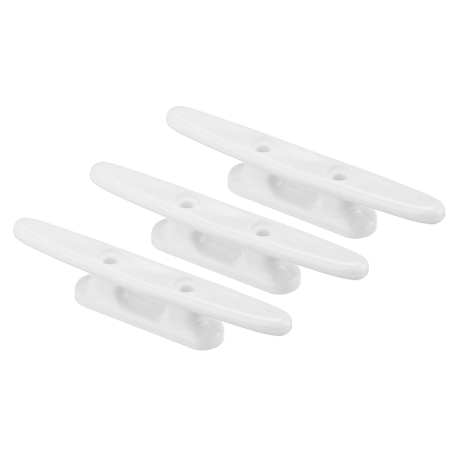 PATIKIL 4 Inch Nylon Boat Dock Cleat 3 Pack Kayak Small Rope Tie Cleat Dock for Marine Deck Boats Canoes Kayaks, Decor, White