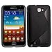 Fosmon S-Curve Soft Shell TPU Case for Samsung GALAXY Note GT-N7000 / SGH-I717 - Solid Black