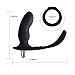SheLins Soft Silicone Prostate Perineum Massager Delayed Ring Vibrating Stimulator and Male Masturbation Sex Toys