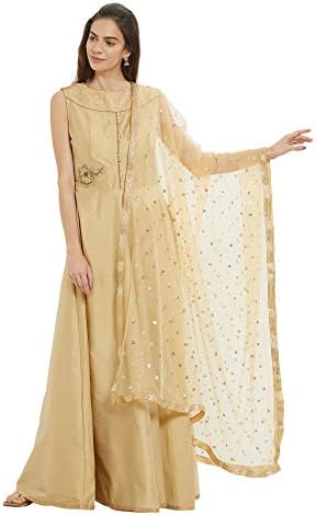 Dupatta Bazaar Woman's Embellished Net Dupatta