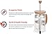 Urban Galley French Press Coffee Espresso Tea Maker with Stainless Steel Plunger, Pyrex Glass and Bamboo Wood (1000ml/34oz.)