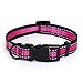 Mile High Life Dog Collar | Nylon Reflective Dog Collars | Light Weight Puppy Collars | Pink Dog Collars for Small Dogs (Pink, X-Small)