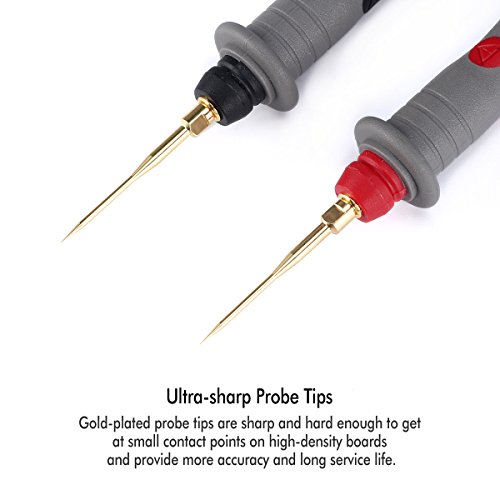 Multimeter Test Leads Kit,Digital Multimeter Test Kit Set of 15 With Crocodile Alligator Clips Lead Probe,Lead Extensions, Mini Hooks Accessory Kit
