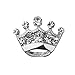 Tinksky Broach Diamante Wedding Party Pageant Tiara Crown Corsage Brooch Pin 12-Pack (Silver))