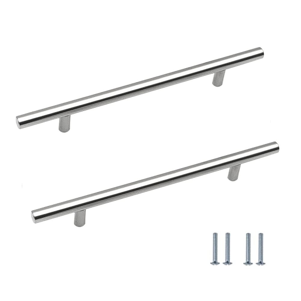 SYDARSYN 6 Pack 128mm Cupboard Handles Stainless Steel Kitchen Cabinet T Bar Pull Handles