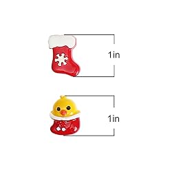 100pcs Christmas Slices Resin Slime Charms Assorted
