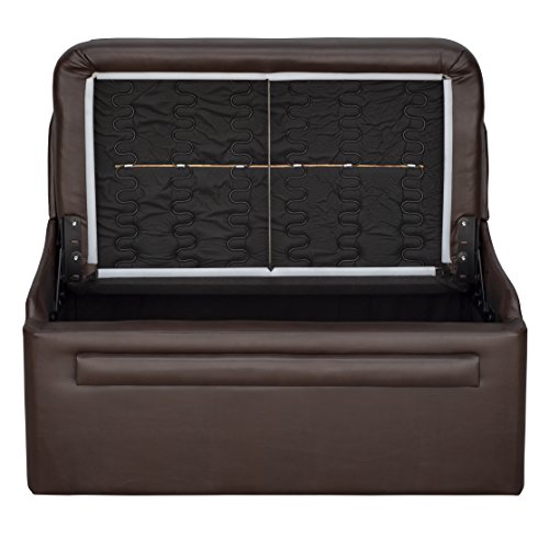 RecPro Charles 42" RV Booth with Storage Converts to Bed RV Kitchen Booth (Mahogany