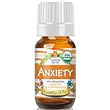 Essential Oil for Anxiety (USDA Organic - 100% Pure) Unique Blend of Essential Oils Recomended by Aromatherapists for Aromatherapy - 10ml